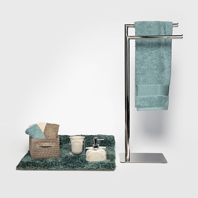 Leroymerlin Piantana porta rotolo e porta scopino wc Poseidon inox lucido Prezzo basso