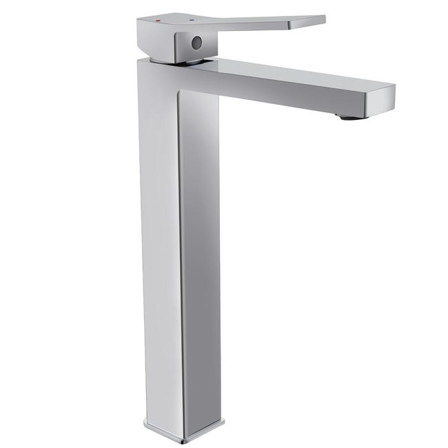 Leroymerlin Rubinetto per lavabo Studio cromato lucido SENSEA H 35 cm Ritorno libero