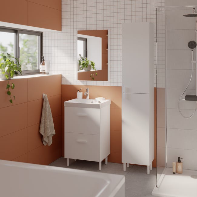 Leroymerlin Lavabo integrale a incasso bacino al centro rettangolare Easy L 51.4 x H 6 x P 42.4 cm in ceramica bianco Ultimi tre giorni