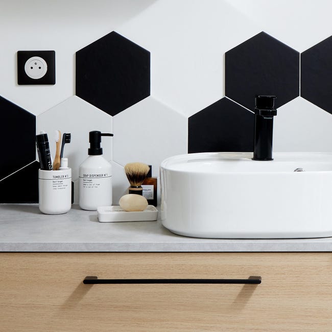 Leroymerlin Lavabo da appoggio Remix rettangolare in ceramica L 42.9 x P 39.7 x H 16 cm bianco Promozione temporanea