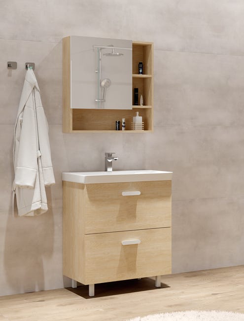 Leroymerlin Lavabo integrale a incasso bacino al centro rettangolare Easy L 71.4 x H 15.5 x P 42.4 cm in ceramica bianco Only for today
