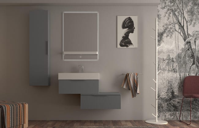 Leroymerlin Mensola in acciaio per specchio Modula L 66 x P 10 x H 5 cm Fino al 55% di sconto