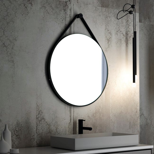Leroymerlin Specchio kiwi tondo nero Ø 70 cm Limitato a 3 giorni