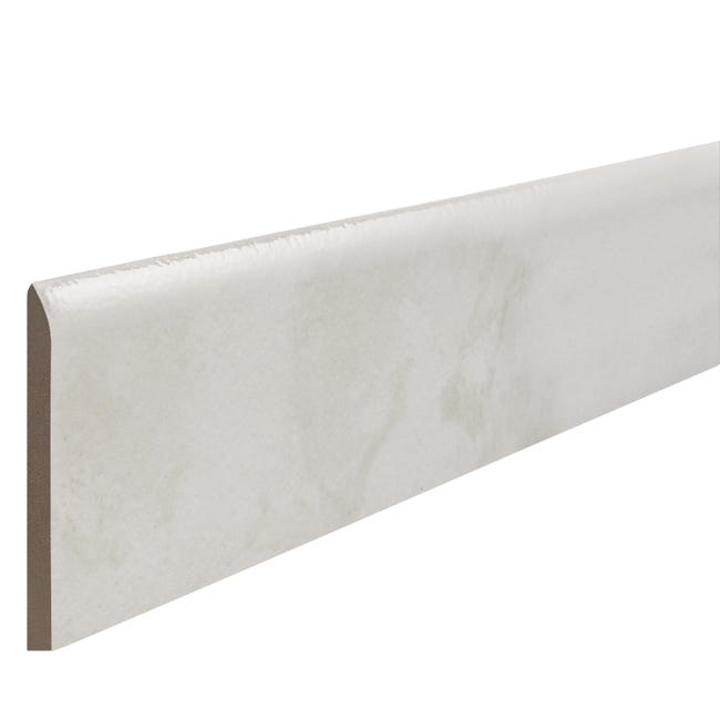 Leroymerlin Piastrella battiscopa Marmo colore bianco H 7.5 x L 61.5 cm x Sp 8 mm Qualità