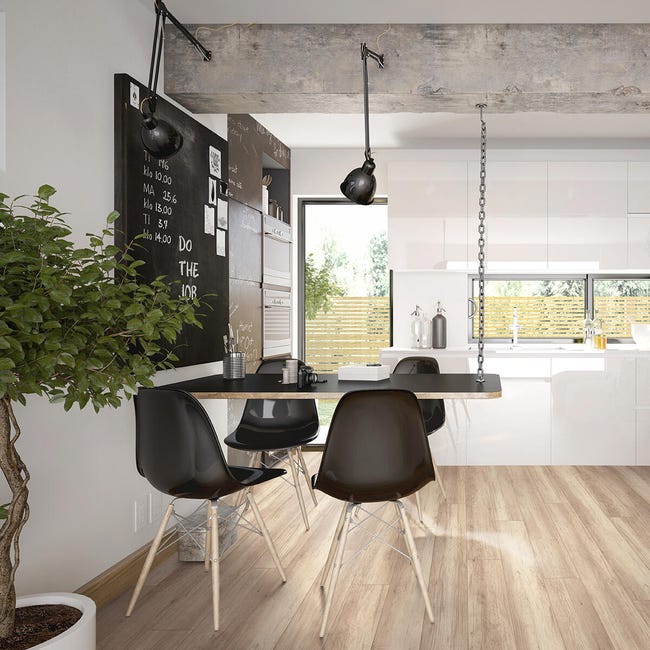 Leroymerlin Pavimento laminato ARTENS GREY OAK beige e grigio resistente all'acqua Sp 8mm Vendita