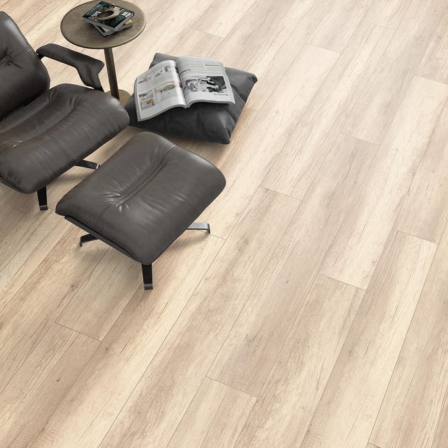 Leroymerlin Pavimento laminato ARTENS GREY OAK beige e grigio resistente all'acqua Sp 8mm Vendita
