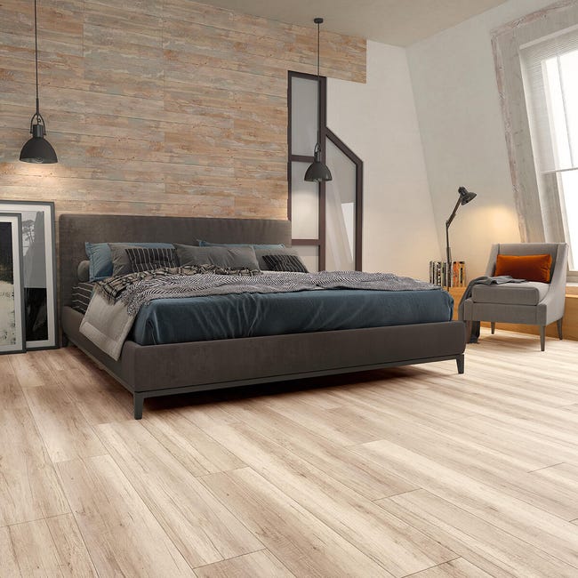 Leroymerlin Pavimento laminato ARTENS GREY OAK beige e grigio resistente all'acqua Sp 8mm Vendita