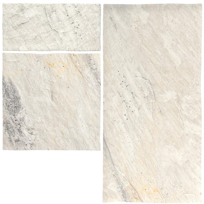 Leroymerlin Piastrella da pavimento e rivestimento esterno Crystal in gres porcellanato opaco bianco e beige 50 x 25cm Sp. 9 mm traffico intenso (pei 4/5) R11 Negozio