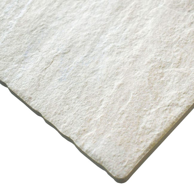 Leroymerlin Piastrella da pavimento e rivestimento esterno Crystal in gres porcellanato opaco bianco e beige 50 x 25cm Sp. 9 mm traffico intenso (pei 4/5) R11 Negozio