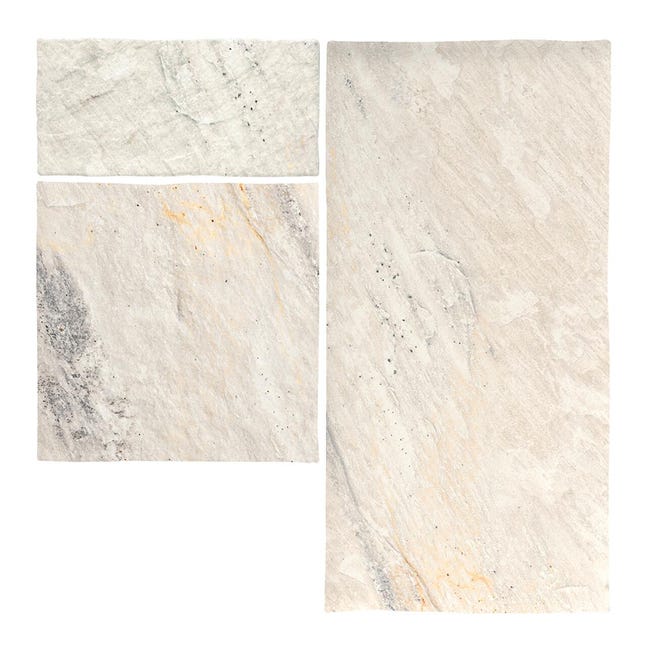 Leroymerlin Piastrella da pavimento e rivestimento esterno Crystal in gres porcellanato opaco bianco e beige 50 x 25cm Sp. 9 mm traffico intenso (pei 4/5) R11 Negozio