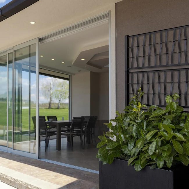 Leroymerlin Fioriera con grigliato ETHICA STEFANPLAST in polipropilene antracite H 140 x L 80 x P 36 cm Cyber Monday