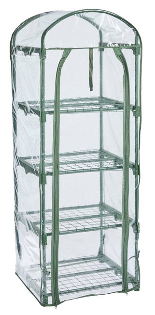Leroymerlin Serra da balcone VERDEMAX Primula 4 ripiani 50 x 45 x 135 cm Offerta Giorno del Papà