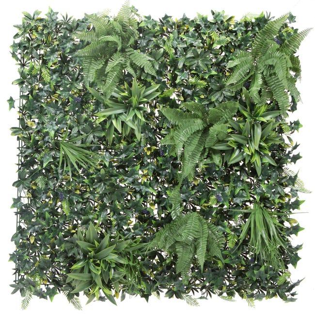 Leroymerlin Parete verde artificiale in polietilene multicolore H 1 m x L 1 m