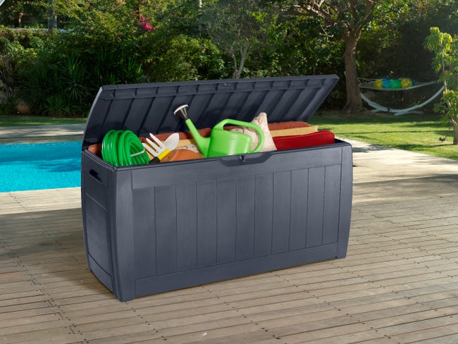 Leroymerlin Baule KETER Hollywood in polipropilene antracite L 118 x H 57 x P 45 cm Vendita calda