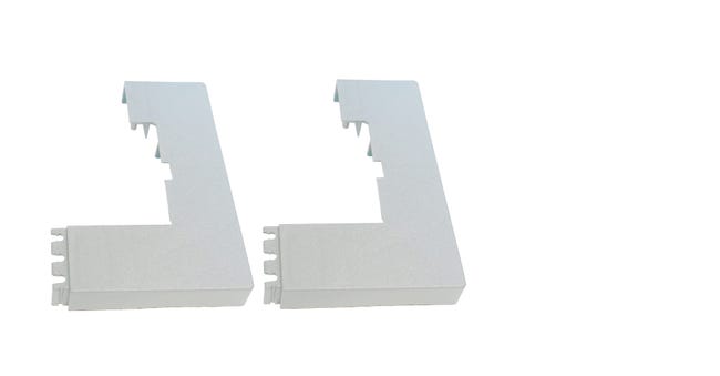 Leroymerlin Palo terminale MOSAIC PRIVAT in polipropilene Bianco H 12.5 x L 12.5 x P 12.5 cm 2 pezzi Offerte esclusive