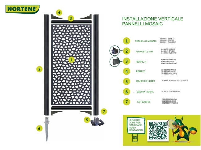 Leroymerlin Palo terminale MOSAIC PRIVAT in polipropilene Bianco H 12.5 x L 12.5 x P 12.5 cm 2 pezzi Offerte esclusive