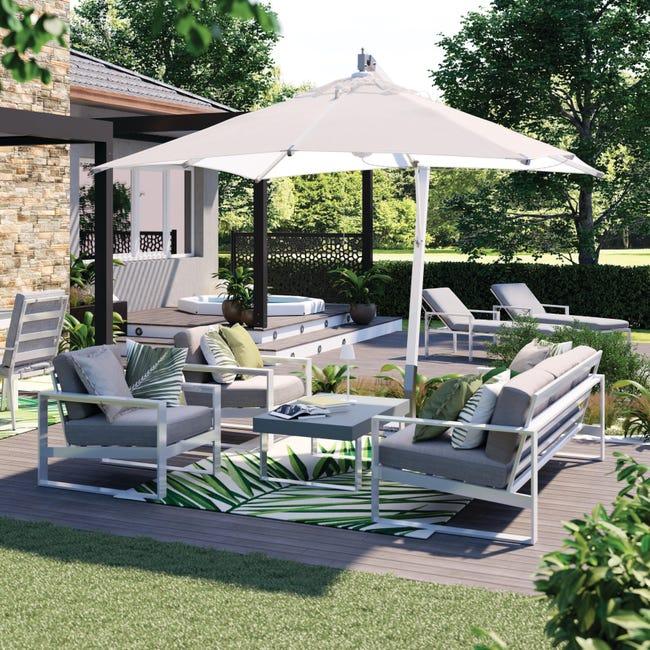 Leroymerlin Palo in ALLUMINIO NORTENE MOSAIC/PRIVAT posta con tacche H 120 cm x L 6 cm x L 6 cm grigio Comprane uno, ottenene uno gratis