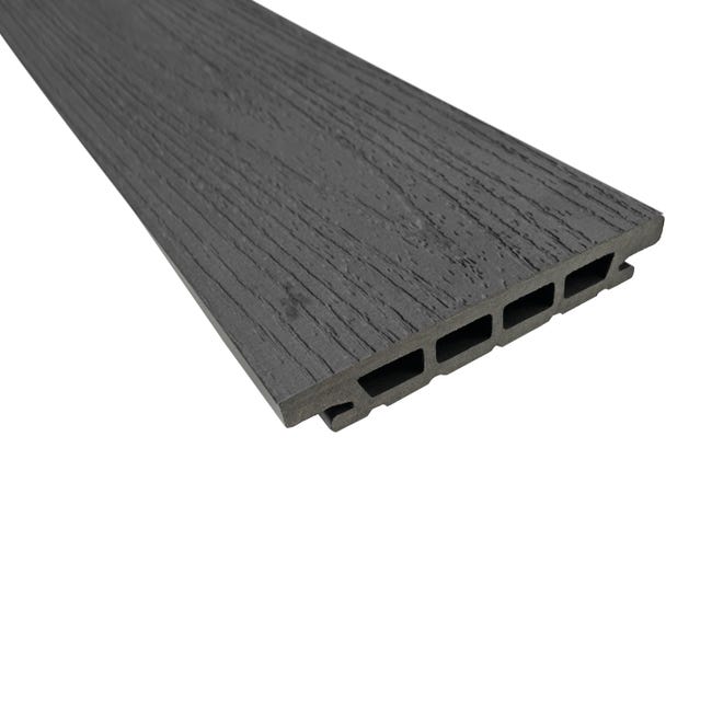 Leroymerlin Listone da incastro Ifly in composito in bambù e plastica (bpc) 220 x 14.6 cm Sp 23 mm grigio antracite Sconti VIP