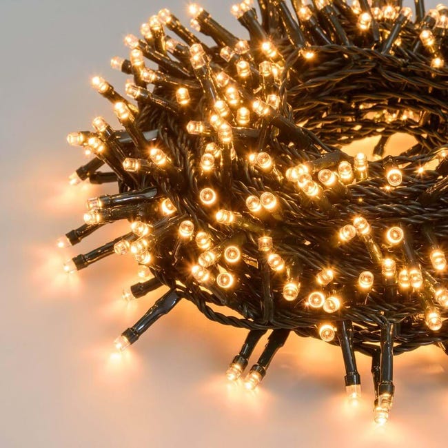 Leroymerlin Catena luminosa 600 lampadine LED bianco caldo 24.5 m Fino al 55% di sconto