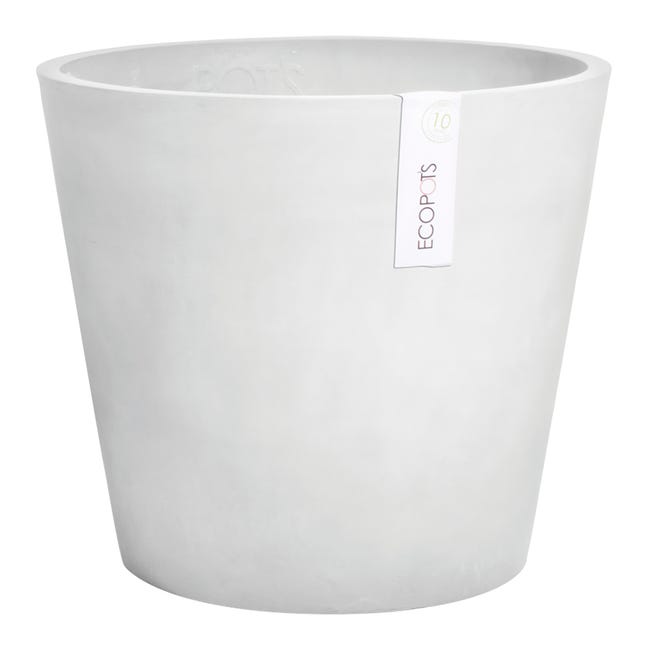 Leroymerlin Vaso per piante e fiori AMSTERDAM ECOPOT'S in resina grigio chiaro H 26.5 cm Ø 30 cm Solo un giorno rimasto