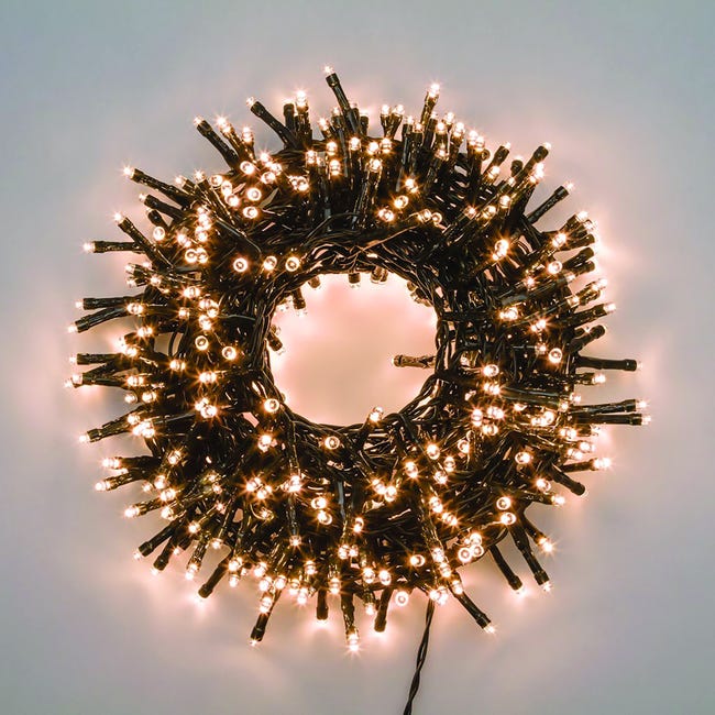Leroymerlin Catena luminosa 1000 lampadine LED bianco caldo Led Mini cluster 20.5 m Super sconto
