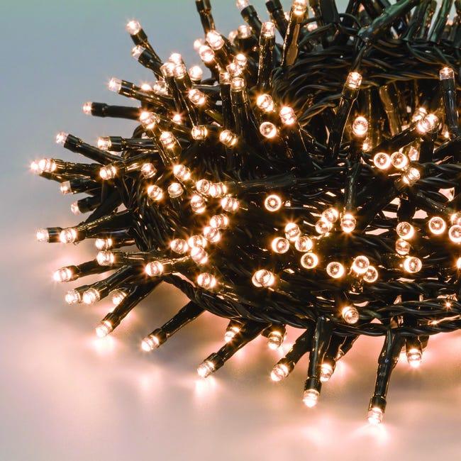 Leroymerlin Catena luminosa 1000 lampadine LED bianco caldo Led Mini cluster 20.5 m Super sconto