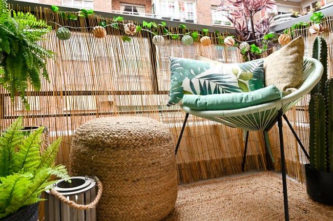 Leroymerlin Sedia da giardino senza cuscino Acapulco in acciaio con seduta in rattan sintetico verde In Linea