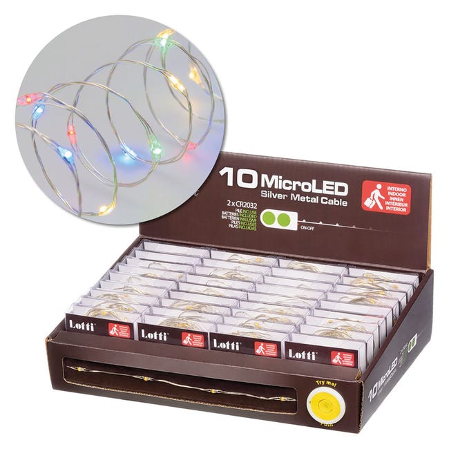 Leroymerlin Catena luminosa 10 lampadine LED multicolore Micro 1 m Vendita