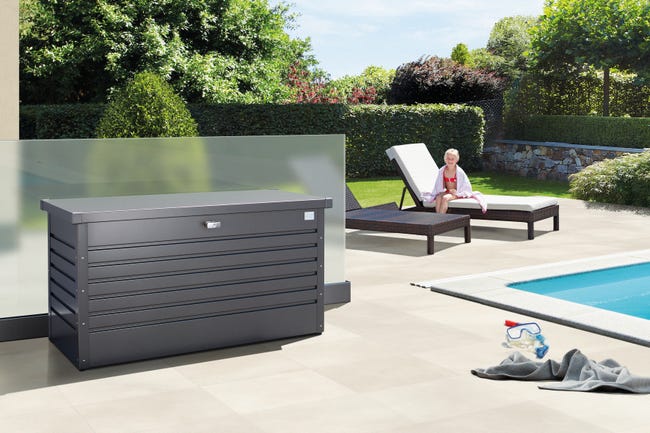 Leroymerlin Baule BIOHORT 130 in acciaio grigio scuro L 134 x H 71 x P 62 cm Spedizione Gratuita