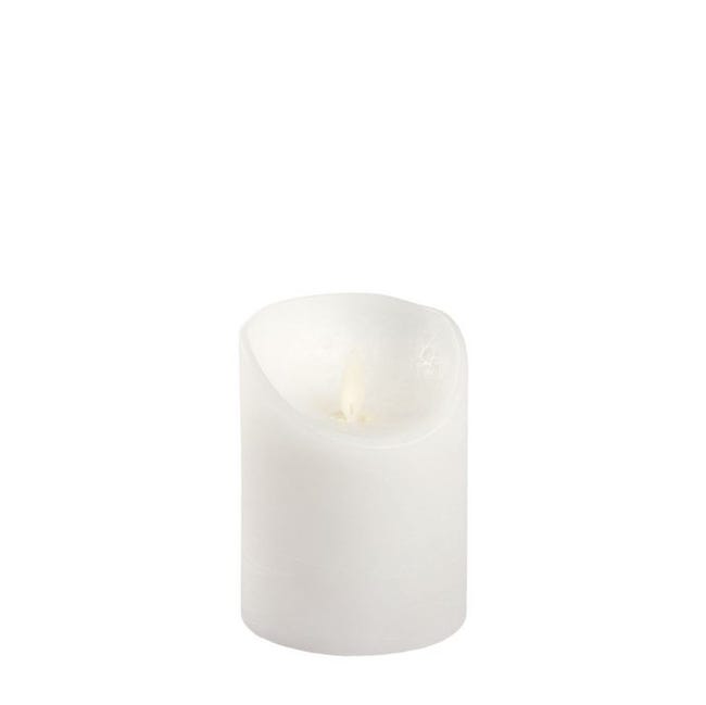 Leroymerlin Candela avorio moving flame bianco caldo H 10 cm Negozi Online
