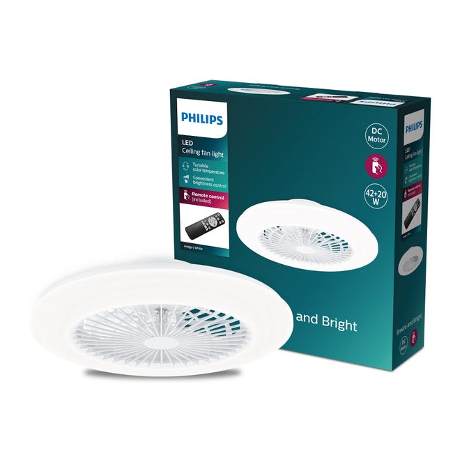 Leroymerlin Ventilatore da soffitto Amigo Led Cielo stellato DC 4400LM bianco Ø 48.5 cm PHILIPS IP20 Shopping Online