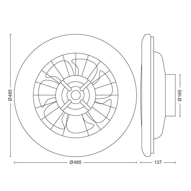Leroymerlin Ventilatore da soffitto Amigo Led Cielo stellato DC 4400LM bianco Ø 48.5 cm PHILIPS IP20 Shopping Online