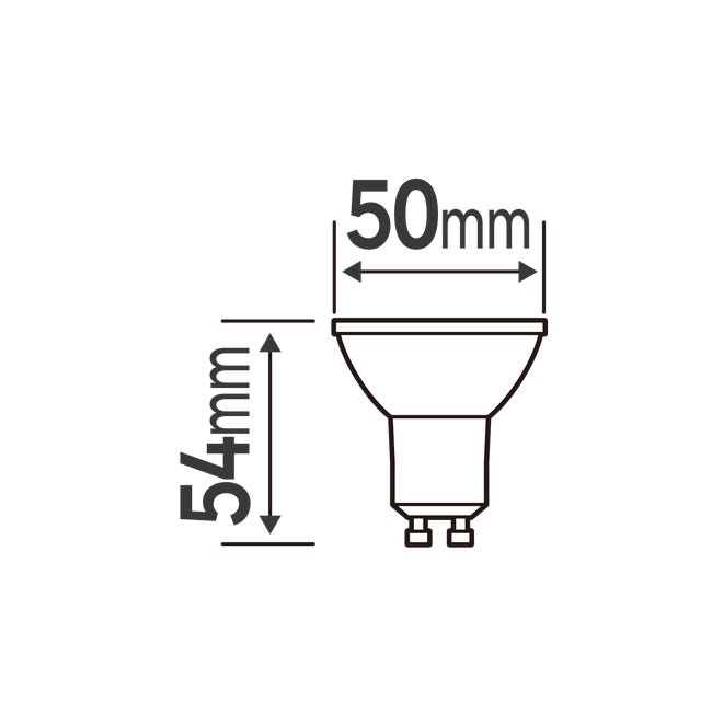 Leroymerlin Set da 3 lampadine LED GU10 faretto trasparente luce calda 3.9W= 450LM (equiv 50 W) 100° LEXMAN Affare Del Giorno