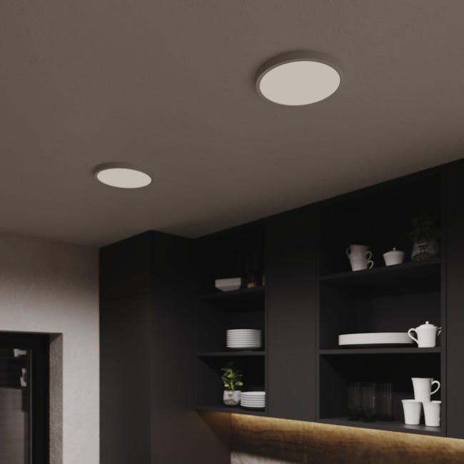Leroymerlin Pannello LED Sanoa bianco Ø 22.8 cm INSPIRE Luce cct regolazione da bianco caldo a bianco freddo 2500 LUMEN Sconto