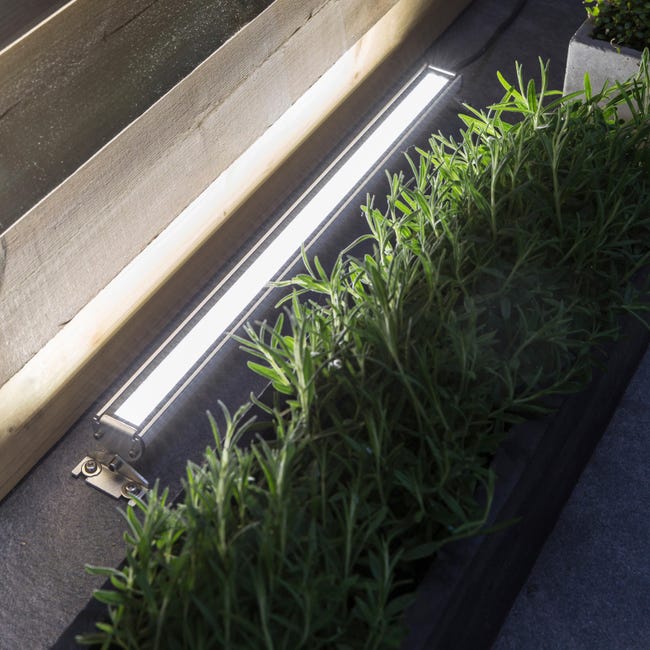 Leroymerlin Faro da esterno Cypress in alluminio argento Modulo LED 17.5W INSPIRE Online