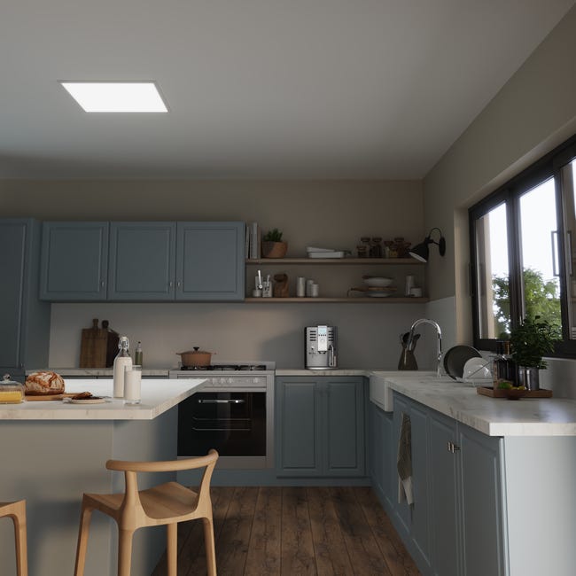 Leroymerlin Pannello LED Anvik bianco 59.5x60 cm INSPIRE Luce bianco naturale 4000 LUMEN Saldi Di Fabbrica
