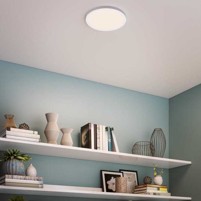 Leroymerlin Plafoniera LED Manoa tondo bianco foro incasso 20.5 cm luce cct regolazione da bianco caldo a bianco freddo Nuova