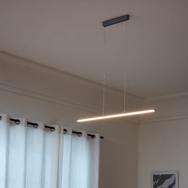 Leroymerlin Lampadario LED moderno Fonda grigio luce calda 2190 lumen INSPIRE Grande vendita