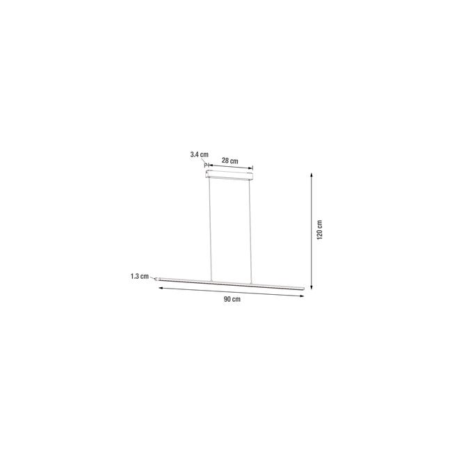 Leroymerlin Lampadario LED moderno Fonda grigio luce calda 2190 lumen INSPIRE Grande vendita