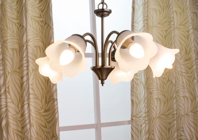 Leroymerlin Lampadario Neoclassico Victoria oro cristallo 5x E14 INSPIRE Flash Sale