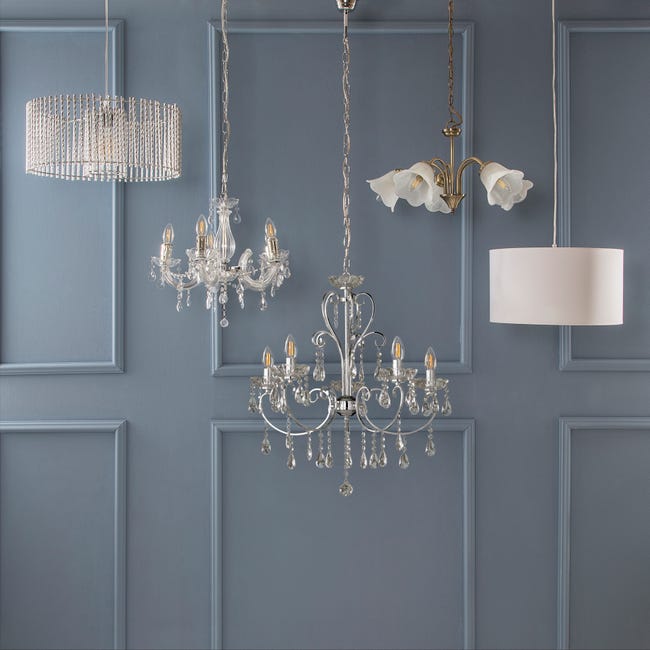 Leroymerlin Lampadario Neoclassico Victoria oro cristallo 5x E14 INSPIRE Flash Sale