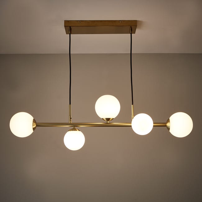 Leroymerlin Lampadario Glamour Callas dorato 5x G9 INSPIRE Shopping online
