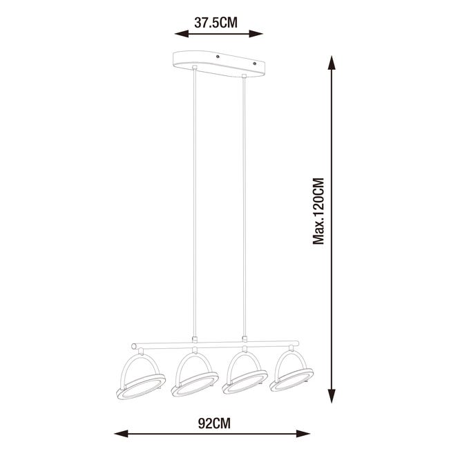 Leroymerlin Lampadario LED design Diuna nero Ø95cm luce con 3 temperature di colore 2816 lumen INSPIRE Offerta natalizia