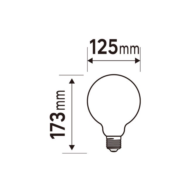 Leroymerlin Lampadina LED filamento E27 globo opaco luce naturale 11W= 1521LM (equiv 100 W) 330° LEXMAN Offerta Giorno del Papà