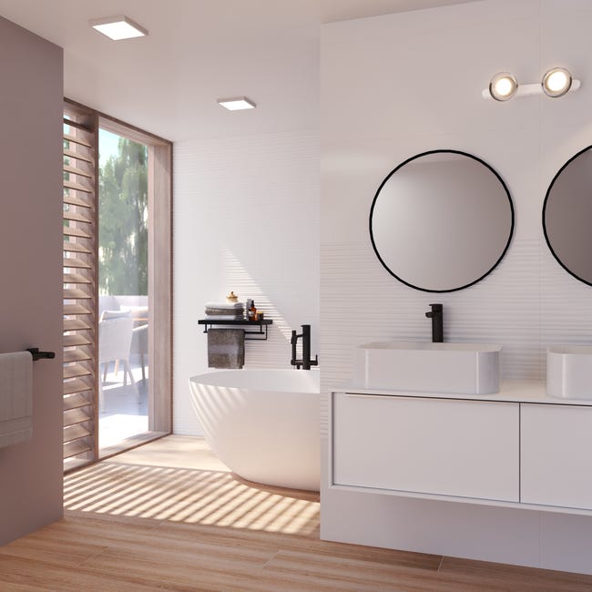 Leroymerlin Pannello LED Sanoa bianco 22.5x22.5 cm INSPIRE Luce cct regolazione da bianco caldo a bianco freddo 2500 LUMEN Offerta San Valentino