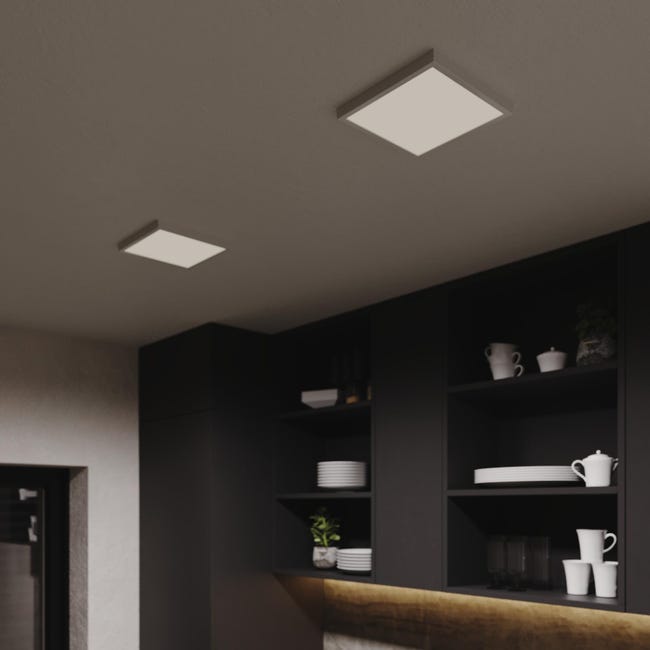 Leroymerlin Pannello LED Sanoa bianco 22.5x22.5 cm INSPIRE Luce cct regolazione da bianco caldo a bianco freddo 2500 LUMEN Offerta San Valentino