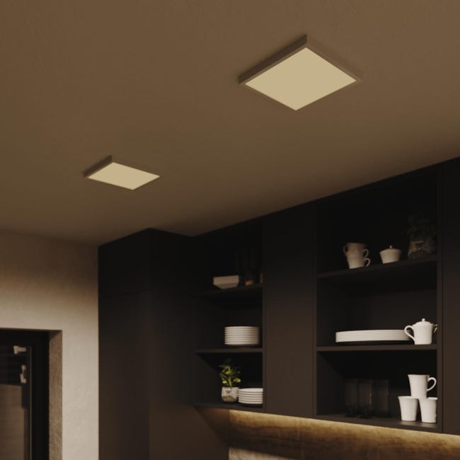 Leroymerlin Pannello LED Sanoa bianco 22.5x22.5 cm INSPIRE Luce cct regolazione da bianco caldo a bianco freddo 2500 LUMEN Offerta San Valentino