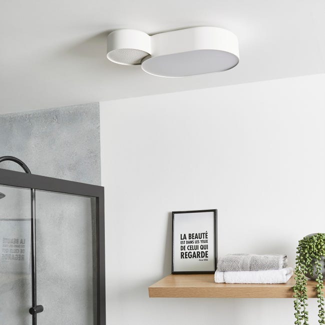 Leroymerlin Plafoniera LED bagno Kalisto bianco luce naturale 1500 lumen INSPIRE IP44 Vendita calda