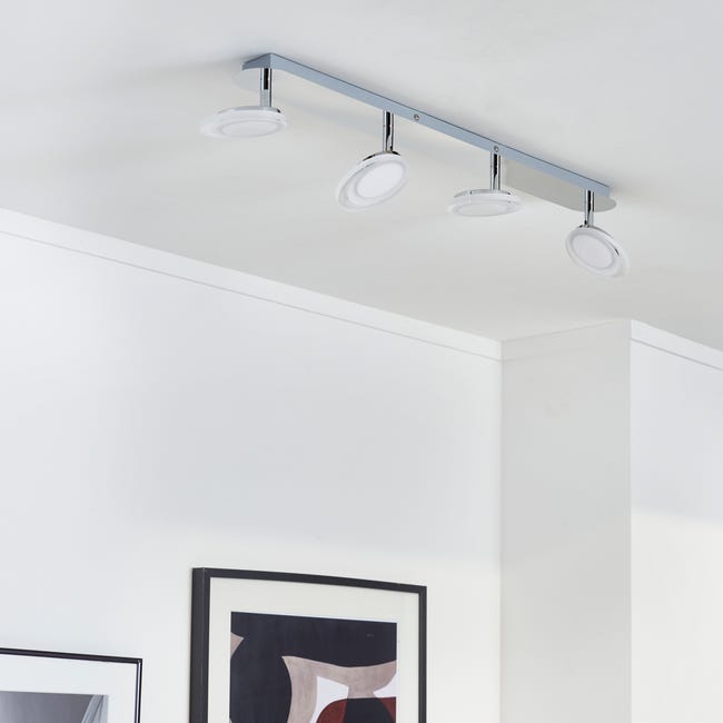 Leroymerlin Faretto decorativo con fonte luminosa LED Loob New cromo 4xINSPIRE Offerta migliore
