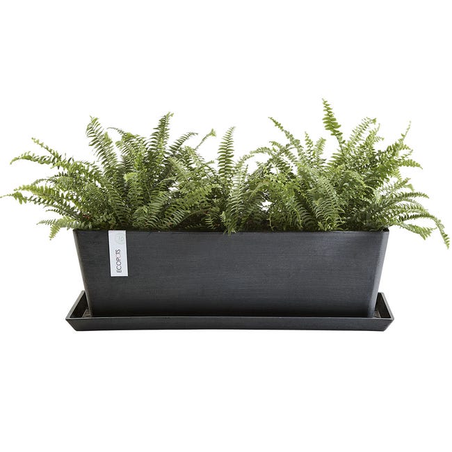 Leroymerlin Fioriera BRUGES ECOPOT'S in resina antracite H 17 cm L 55 x P 17 cm Rilascio limitato